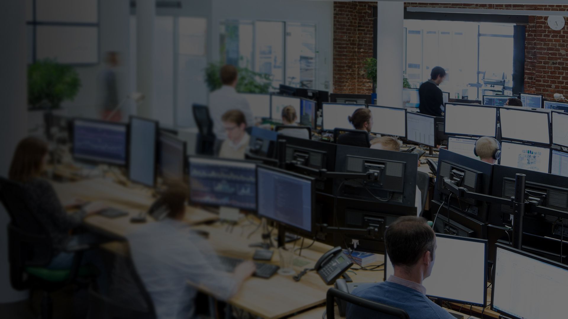 Trading floor of Next Kraftwerke power traders.