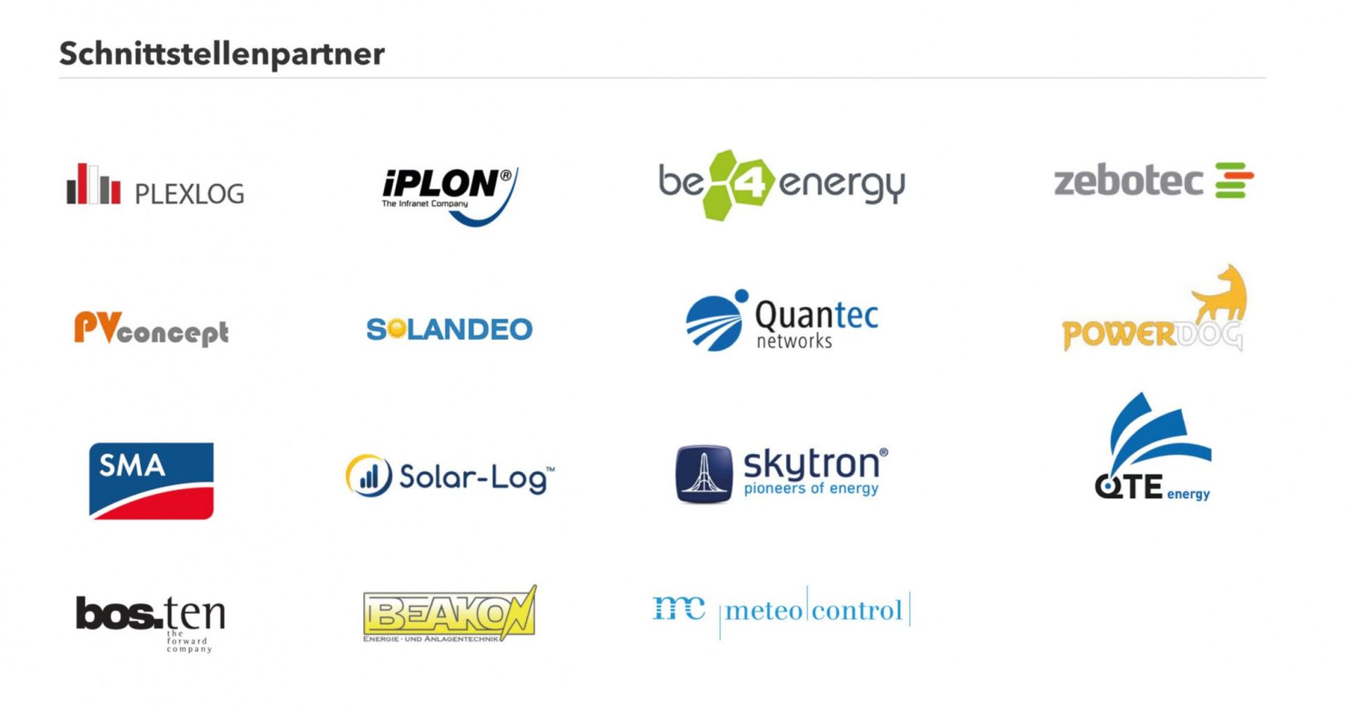 Logos der Schnittstellenpartner Next Kraftwerke