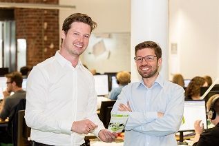 CEO Jochen Schwill and office manager Artur Lagodzinski